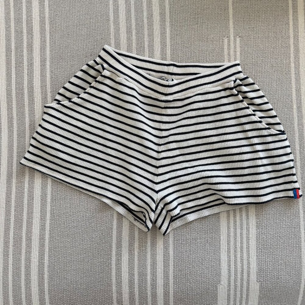 KULE Megan Waffle Knit Striped Shorts